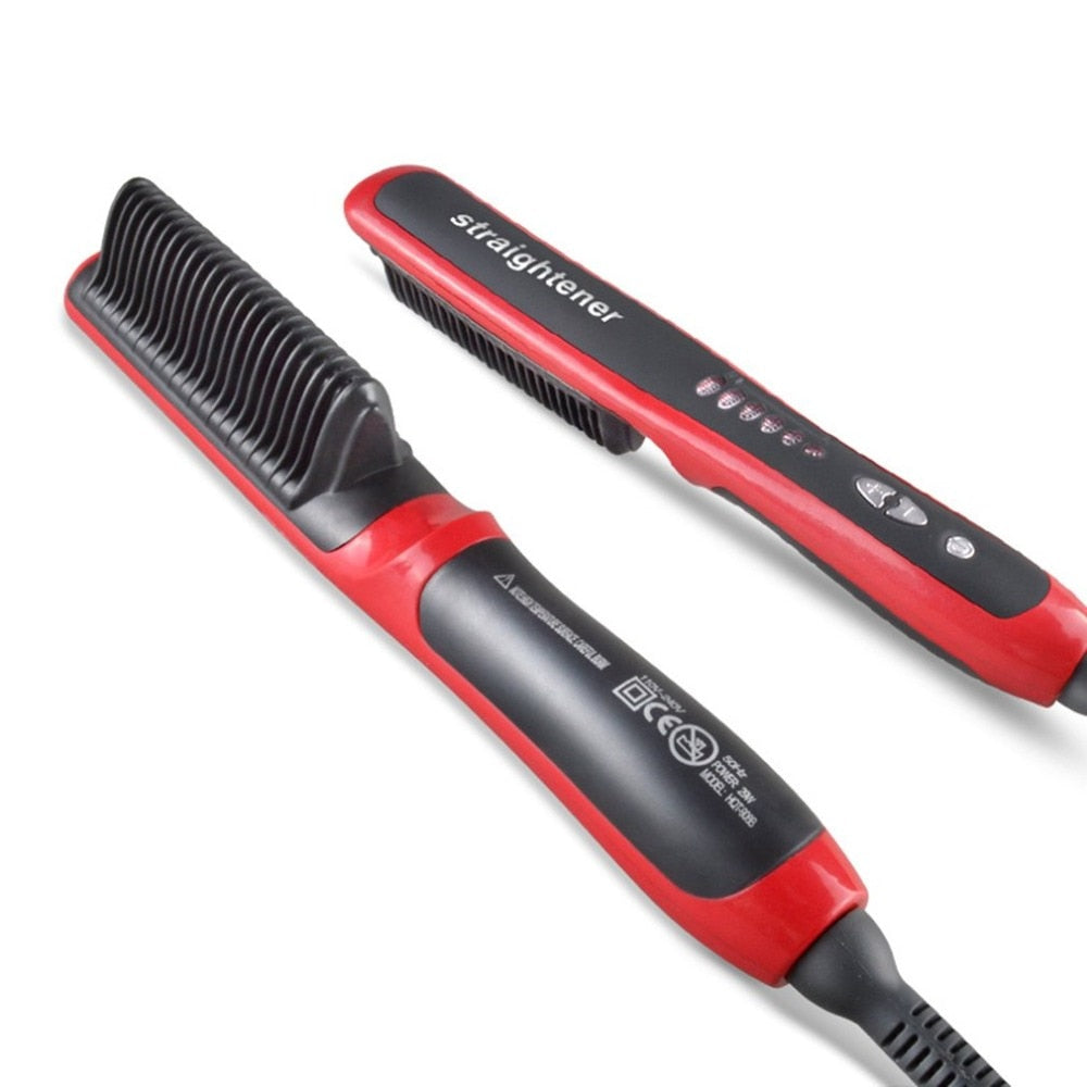 Hair Straightener Brush Hot Heating Comb Straightener For Women Hair Iron Straightening Brush Men  Beard Comb Beard Straightener