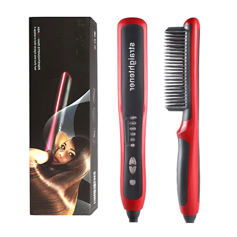 Hair Straightener Brush Hot Heating Comb Straightener For Women Hair Iron Straightening Brush Men  Beard Comb Beard Straightener