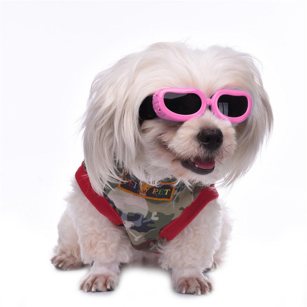 1PC Colorful Small Dog Sunglasses Windproof Anti-Fog Goggles Adjustable Strap Pet Sunglasses UV Protection Dog Accessories