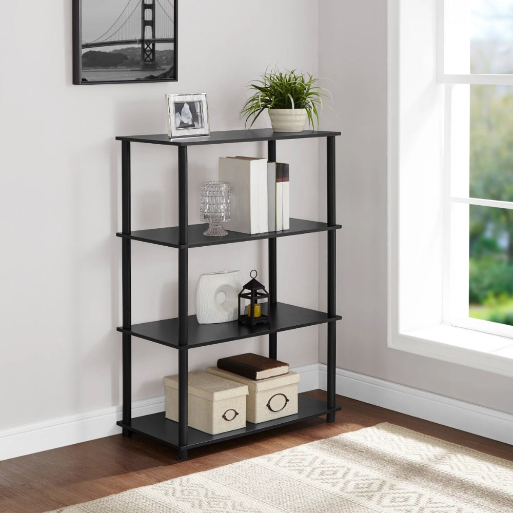 2023 New Mainstays No Tools 4-Shelf Storage Bookcase