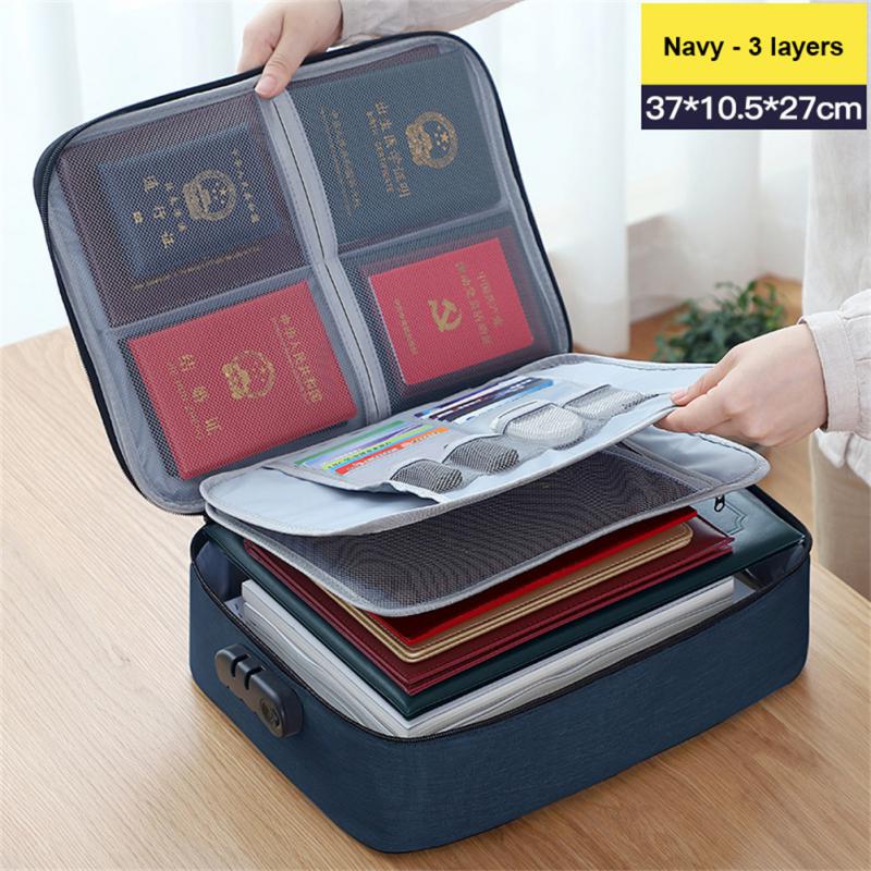 Document Storage Bag Tickets File Organizer Women Travel Files Card Folder Holder Tool Case Handbag