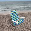 5 Position Aluminum Beach Chair - Multi-color,Folding,Storage,9 Lbs,27.50 X 29.00 X 30.00 Inches