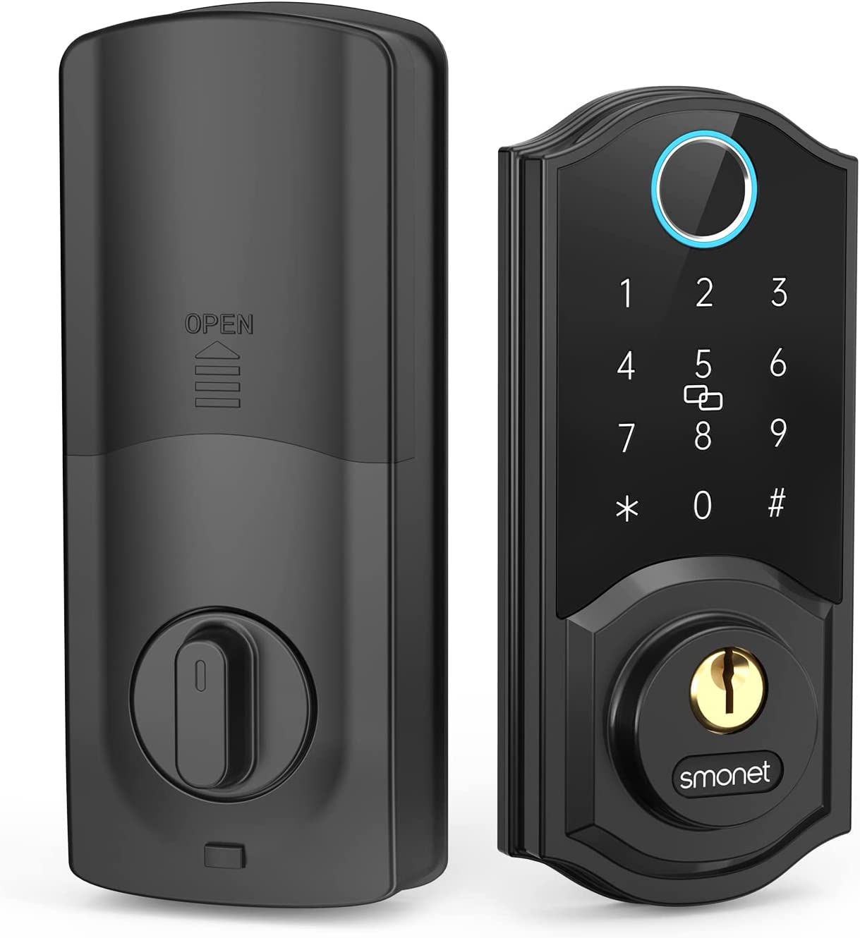 Smonet Smart Lock With Keys Open BOX  WiFi Password Keypad Bluetooth APP Keyless Entry Work with Alexa