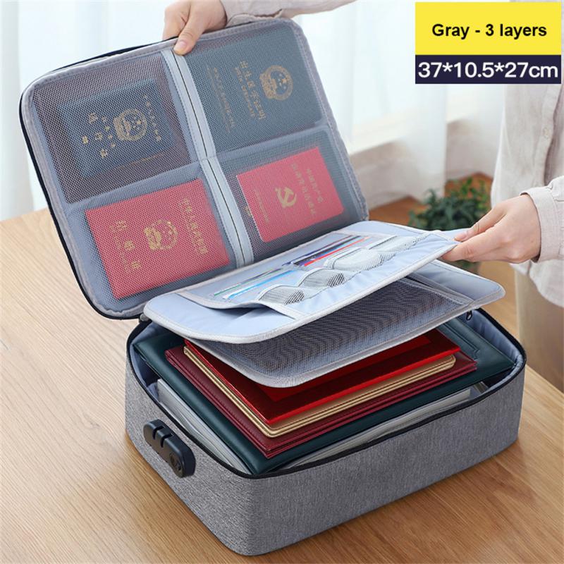 Document Storage Bag Tickets File Organizer Women Travel Files Card Folder Holder Tool Case Handbag