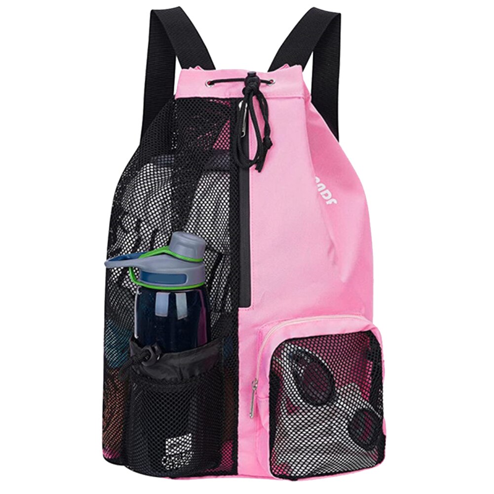 Beach Storage Backpacks Large Capacity Sports Gym Bag Drawstring Camping Swimming Bag with Wet Pockets for Training Equipment