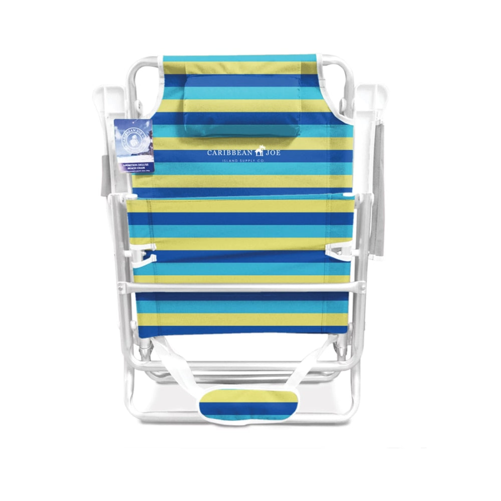 5 Position Aluminum Beach Chair - Multi-color,Folding,Storage,9 Lbs,27.50 X 29.00 X 30.00 Inches