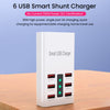 30W Universal 6 Port USB Phone Charger Travel Wall Power Fast Charging Station EU/US USB Charger Hub Adapter For iPhone Samsung