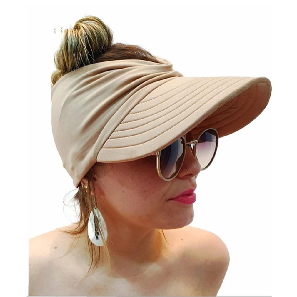 Flexible Adult Hat for Women Anti-UV Wide Brim Visor Hat Easy To Carry Travel Caps Fashion Beach Summer Sun Protection Hats