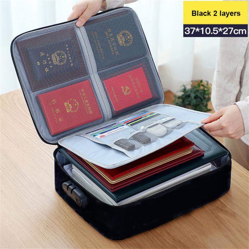 Document Storage Bag Tickets File Organizer Women Travel Files Card Folder Holder Tool Case Handbag