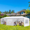 10'x30' Outdoor Party Tent with 8 Removable Sidewalls, Waterproof Canopy Patio Wedding Gazebo, White