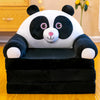 Plush Foldable Kids Sofa Backrest Armchair 2 In 1 Children Sofa Cute Cartoon Lazy Sofa Flip Open Sofa Bed Without Liner Filler