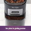 Mr. Coffee 12-Cup Automatic Burr Grinder Black Precision Grinding for all Coffee types in Black