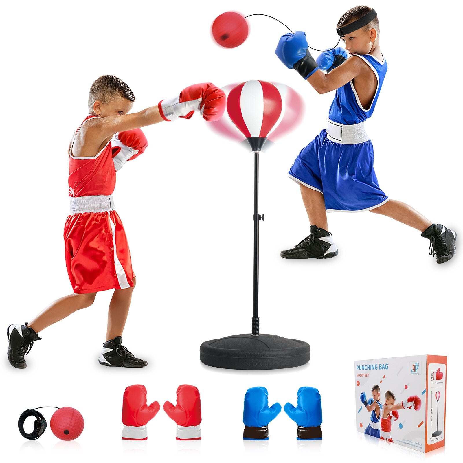 New Boxing Reflex Speed Punch Ball MMA Sanda Boxer Raising Hand Eye Training Set Boxing Toys For 3-14 Years Old Boy Girl Gifts