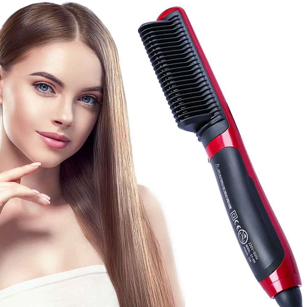 Hair Straightener Brush Hot Heating Comb Straightener For Women Hair Iron Straightening Brush Men  Beard Comb Beard Straightener