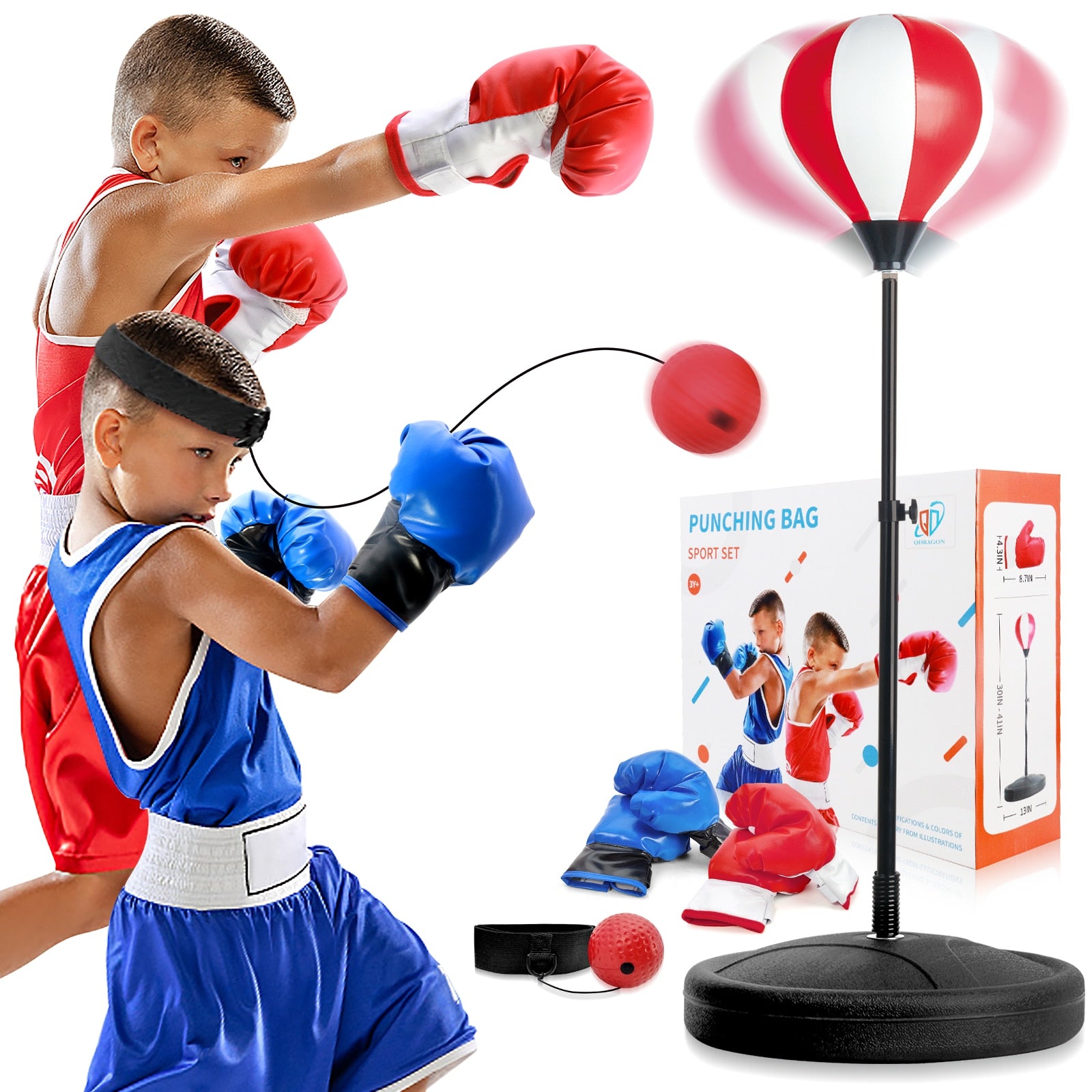 New Boxing Reflex Speed Punch Ball MMA Sanda Boxer Raising Hand Eye Training Set Boxing Toys For 3-14 Years Old Boy Girl Gifts