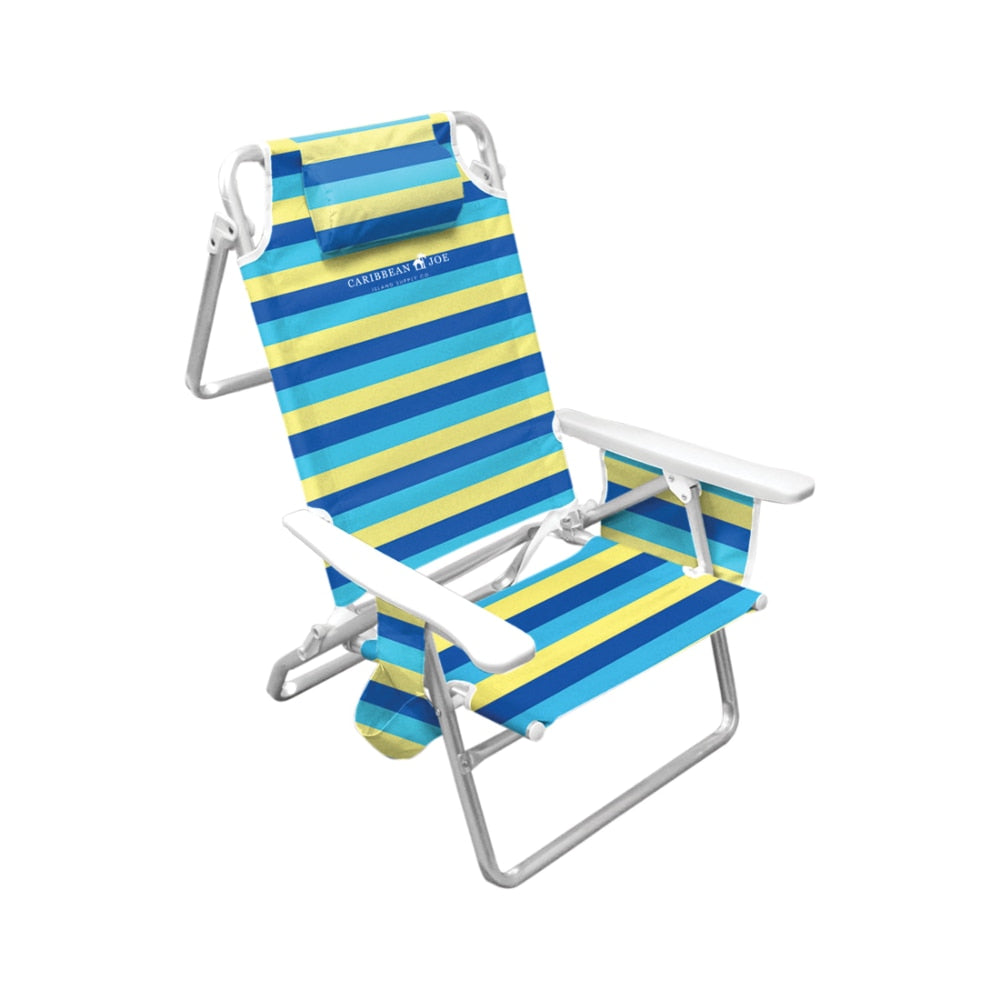 5 Position Aluminum Beach Chair - Multi-color,Folding,Storage,9 Lbs,27.50 X 29.00 X 30.00 Inches