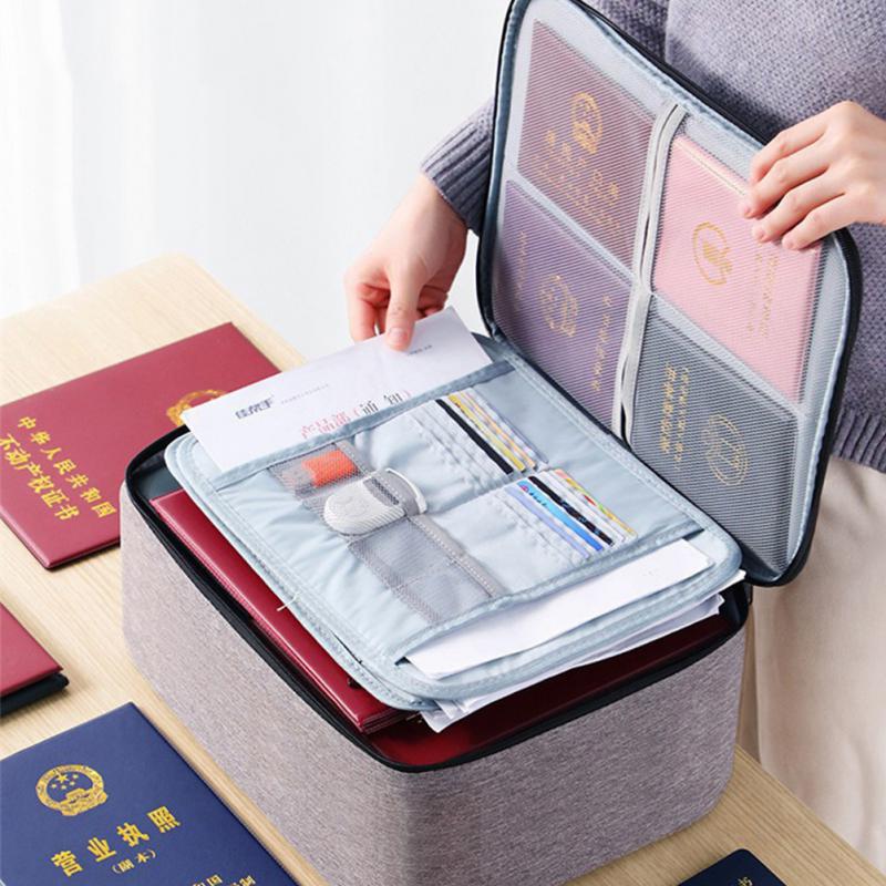 Document Storage Bag Tickets File Organizer Women Travel Files Card Folder Holder Tool Case Handbag